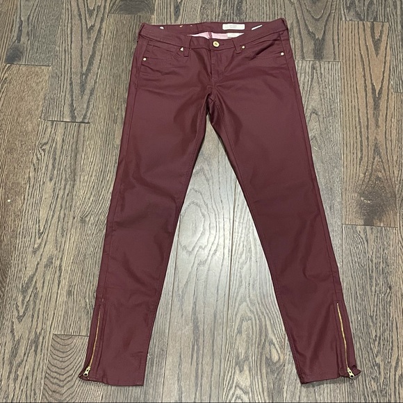H&M Oxblood Waxed Denim - Picture 1 of 6